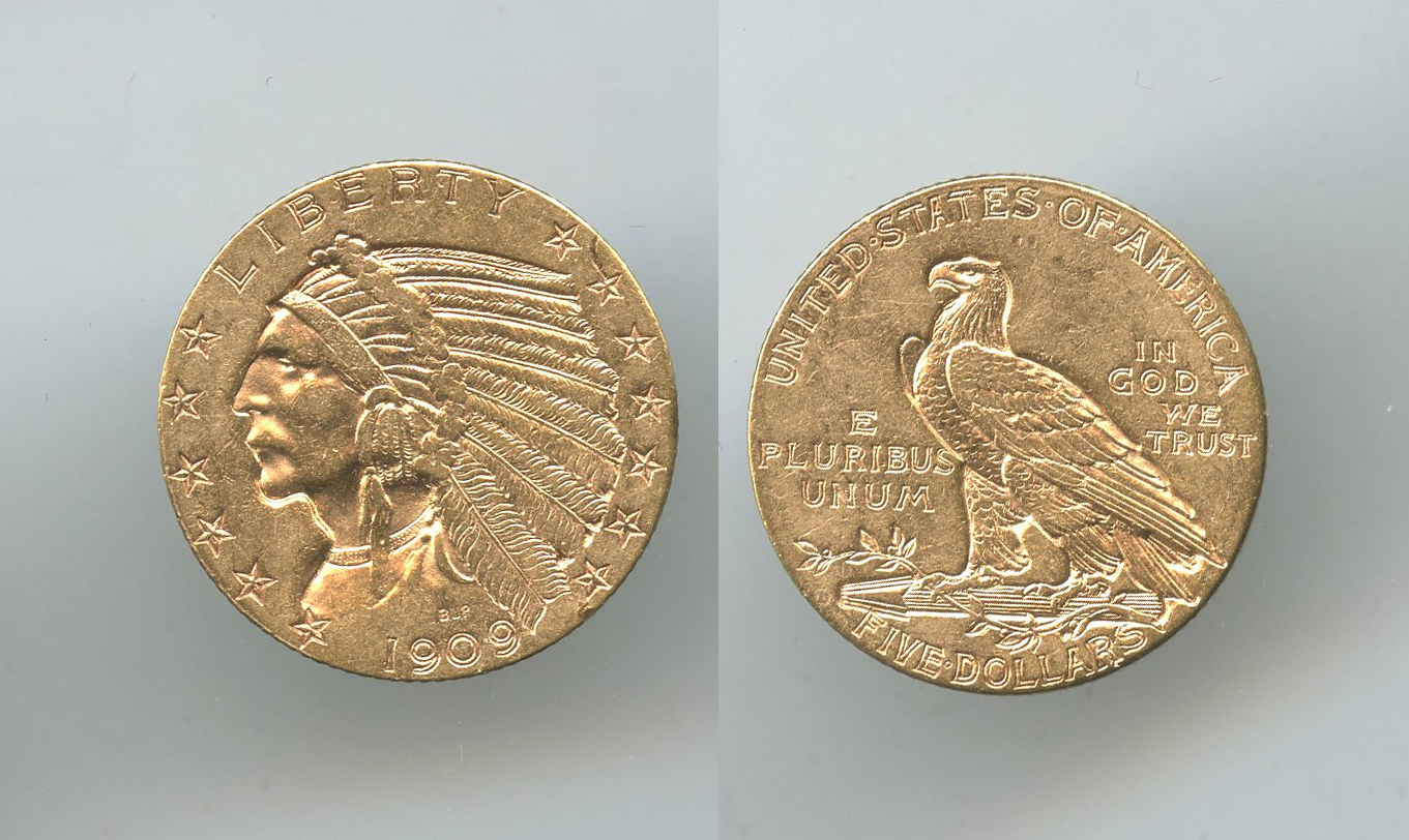 USA, 5 Dollars 1909