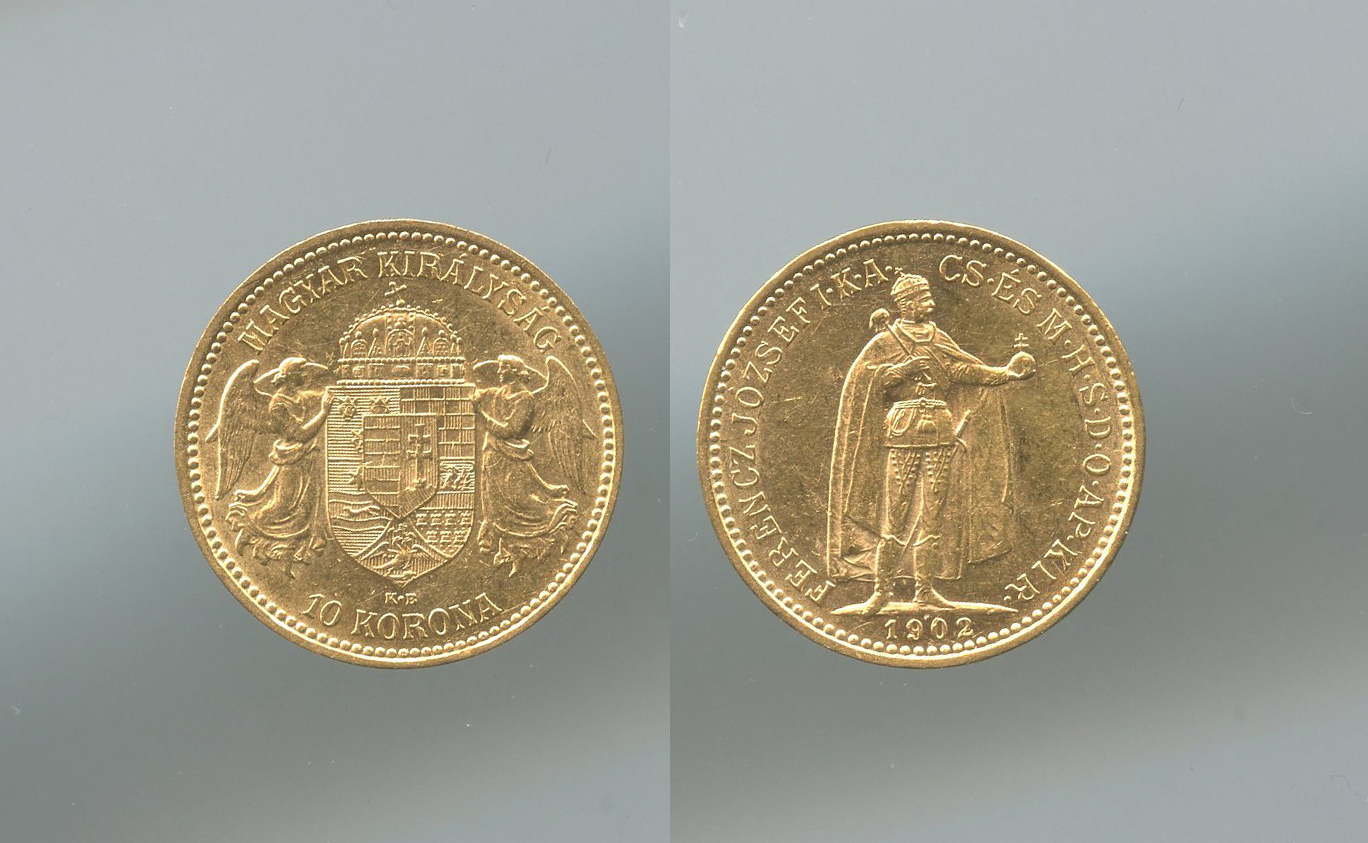 UNGHERIA, Franz Joseph (1848-1916) 10 Korona 1902 KB