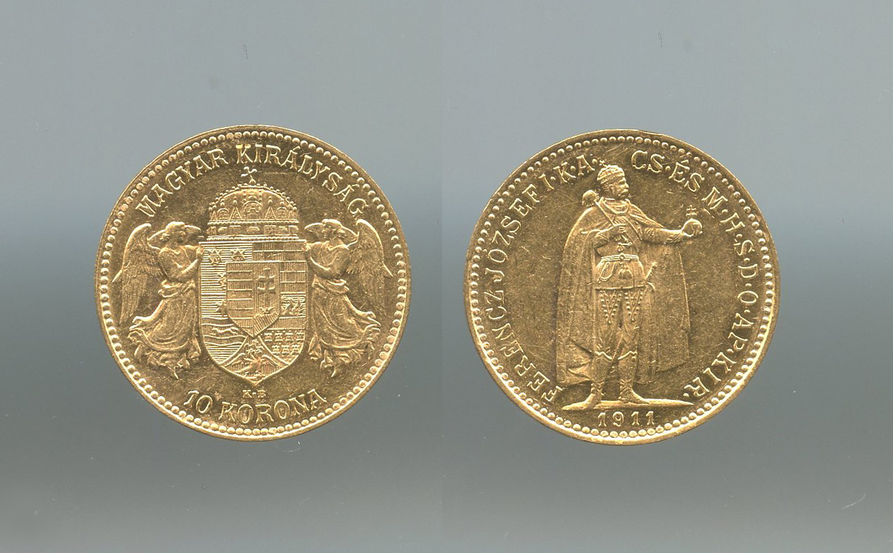 UNGHERIA, Franz Joseph (1848-1916) 10 Korona 1911 KB