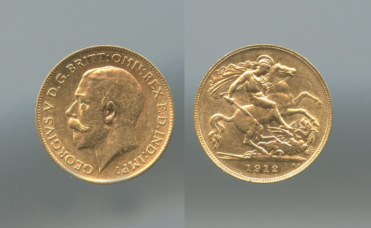 REGNO UNITO, George V (1910-1936) Half Sovereign 1912