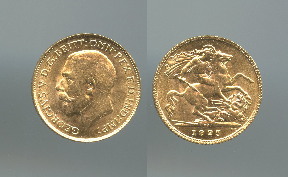 SUDAFRICA, George V (1910-1936) Half Sovereign 1925 SA