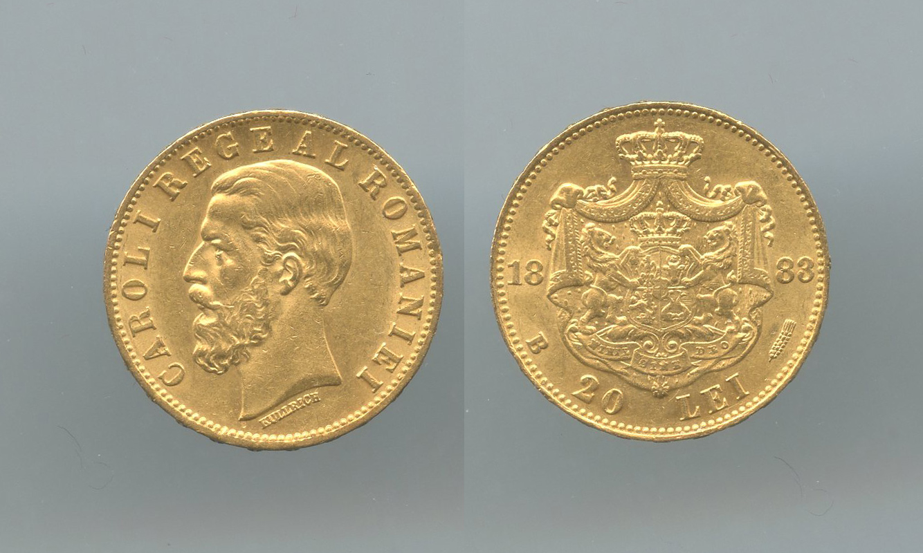 ROMANIA, Carol I, 20 Lei 1883