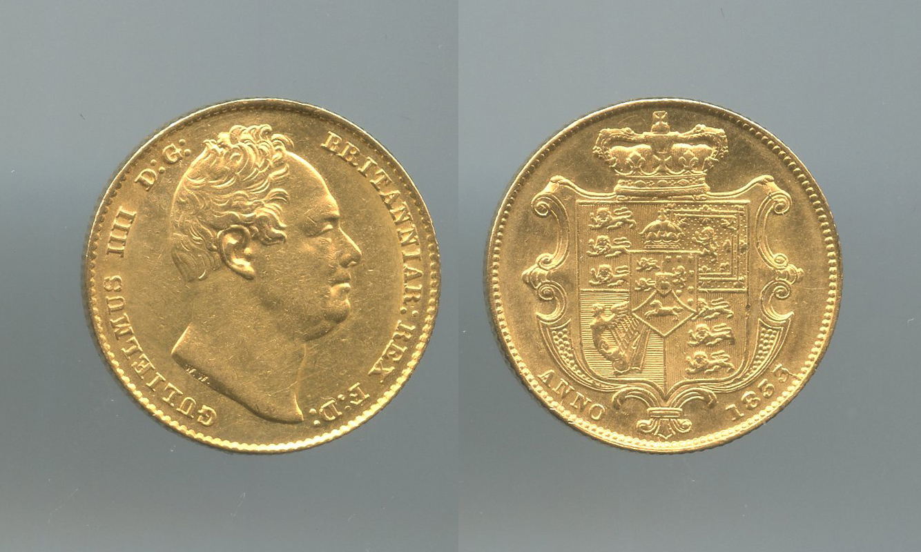 REGNO UNITO, William IV (1830-1837) Sovereign 1833