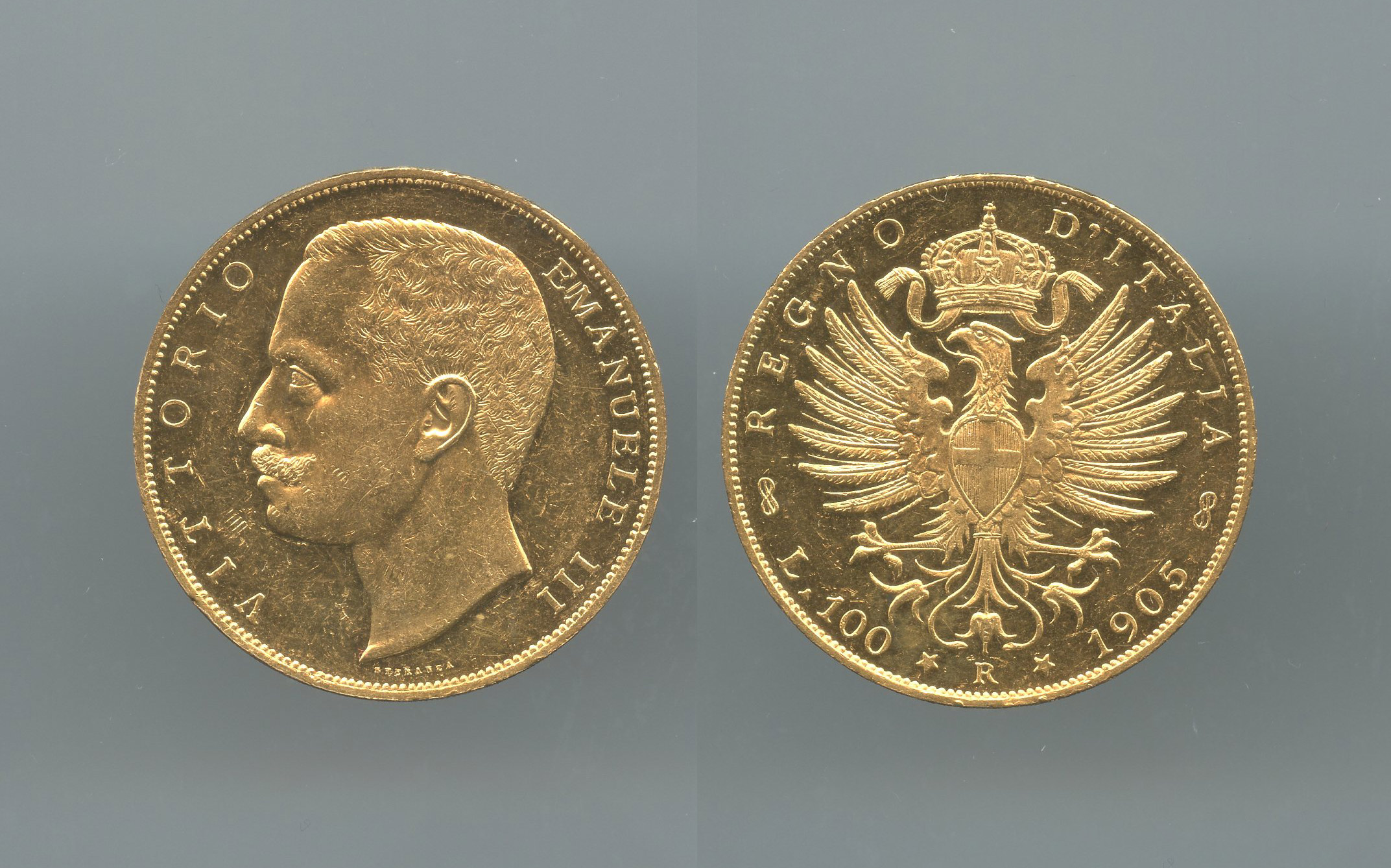 REGNO D' ITALIA, Vittorio Emanuele III (1900-1943) 100 Lire 1905 Aquila Sabauda