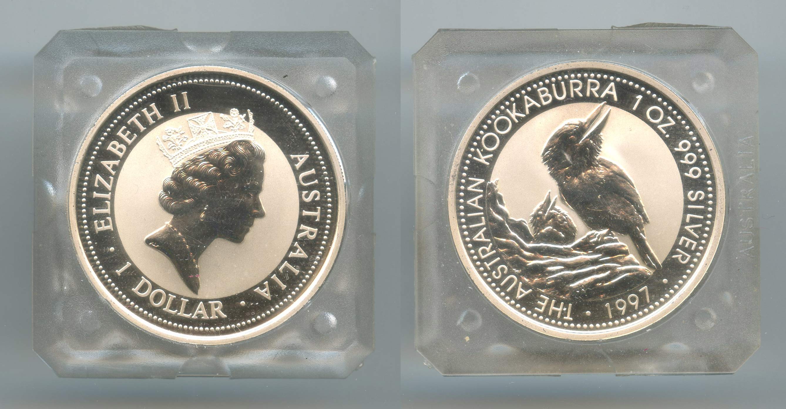 AUSTRALIA, Elizabeth II, 1 Dollar 1997 "Kookaburra"