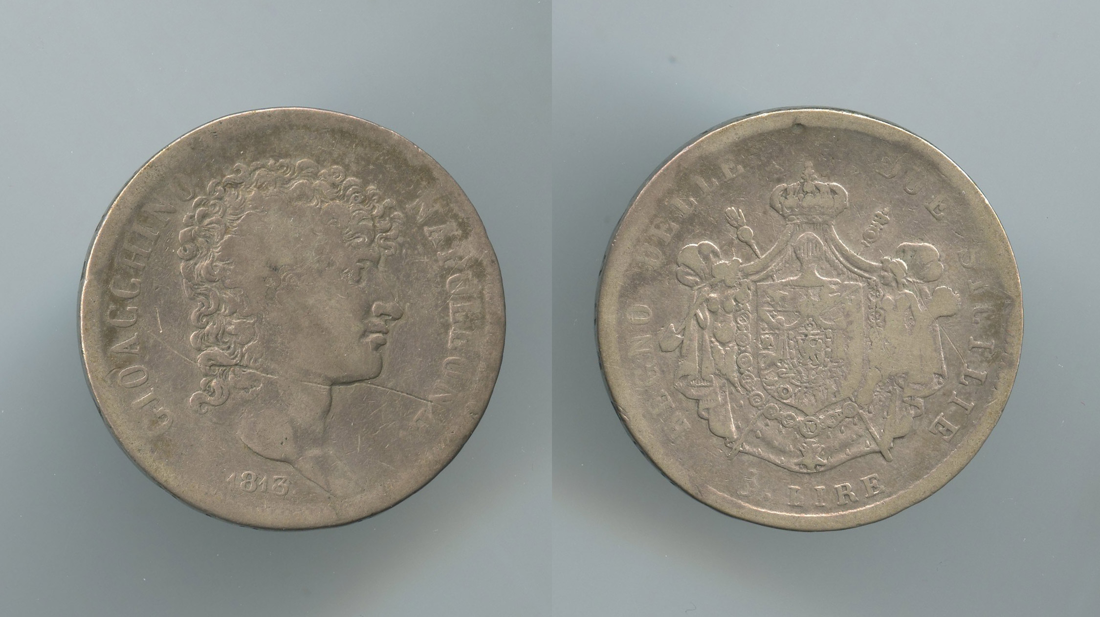 NAPOLI, Gioacchino Murat (1808-1815) 5 Lire 1813