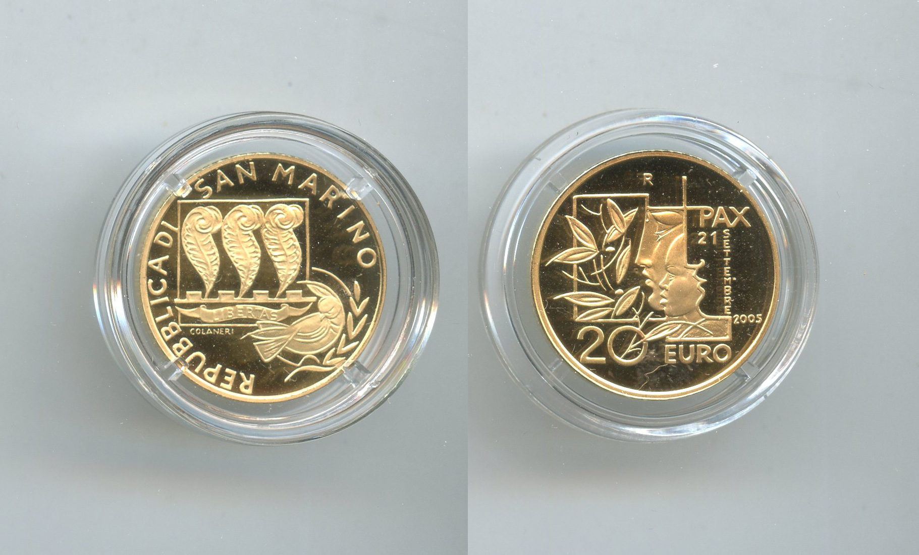 SAN MARINO, 20 Euro 2005 "Giornata internazionale della Pace"