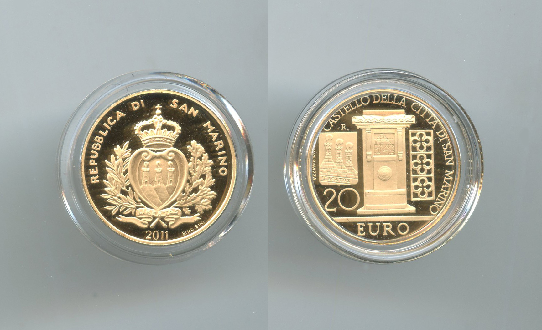 SAN MARINO, 20 Euro 2011 "Elementi architettonici sammarinesi"