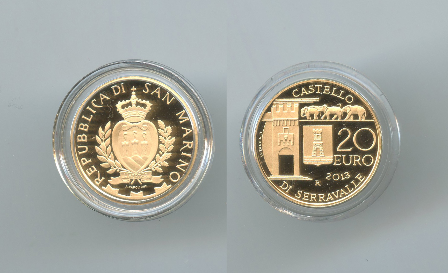 SAN MARINO, 20 Euro 2013 "Elementi architettonici sammarinesi"