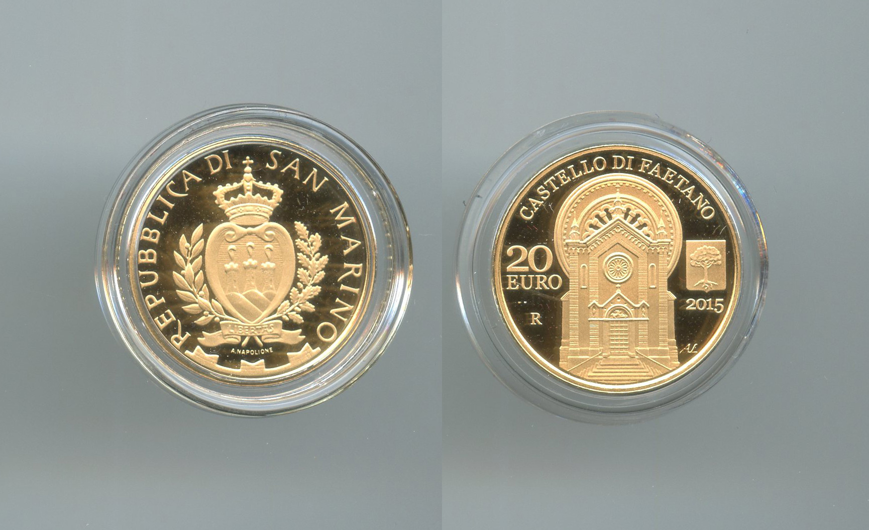 SAN MARINO, 20 Euro 2015 "Elementi architettonici sammarinesi"