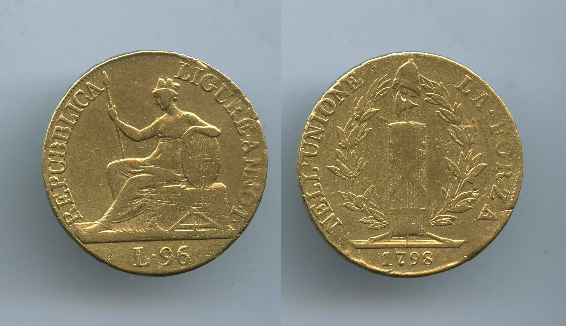 GENOVA, Repubblica Ligure (1798-1805) 96 Lire 1798 - Clicca l'immagine per chiudere