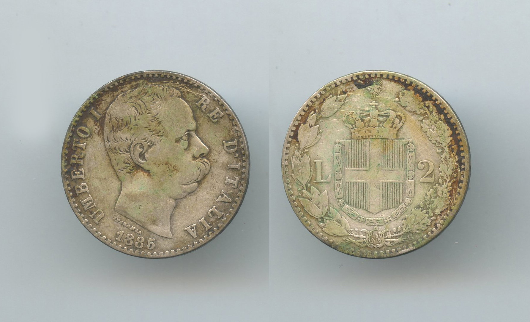 REGNO D' ITALIA, Umberto I (1878-1900) 2 Lire 1885 - Clicca l'immagine per chiudere