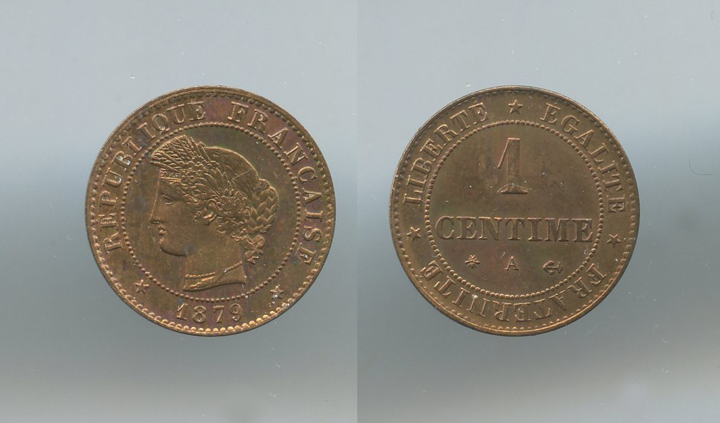 FRANCIA, Terza Repubblica (1870-1940) Centime 1879 A