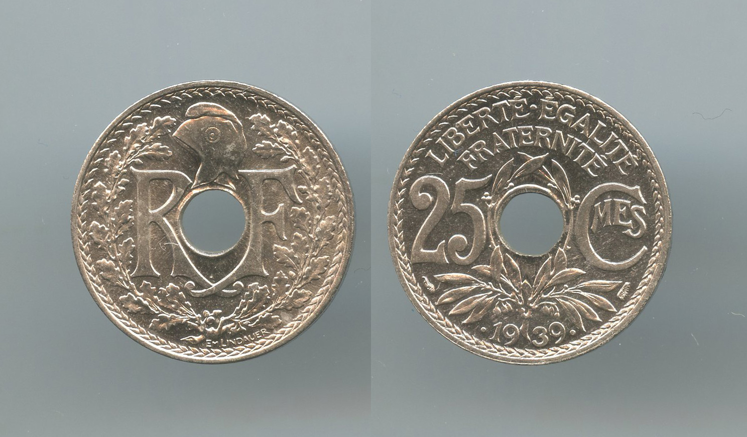 FRANCIA, Terza Repubblica (1870-1940) 25 Centimes 1939