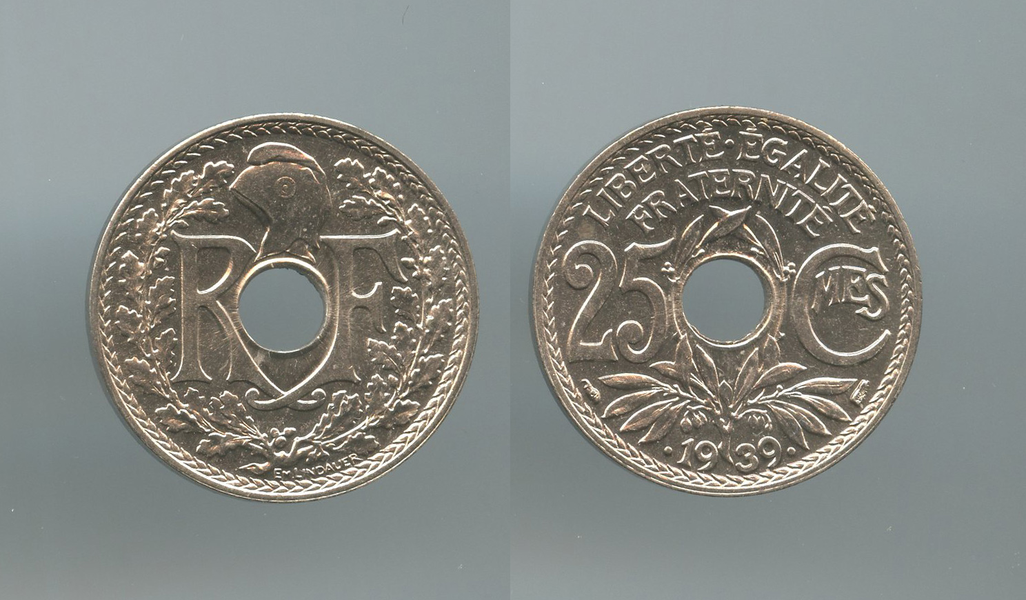 FRANCIA, Terza Repubblica (1870-1940) 25 Centimes 1939