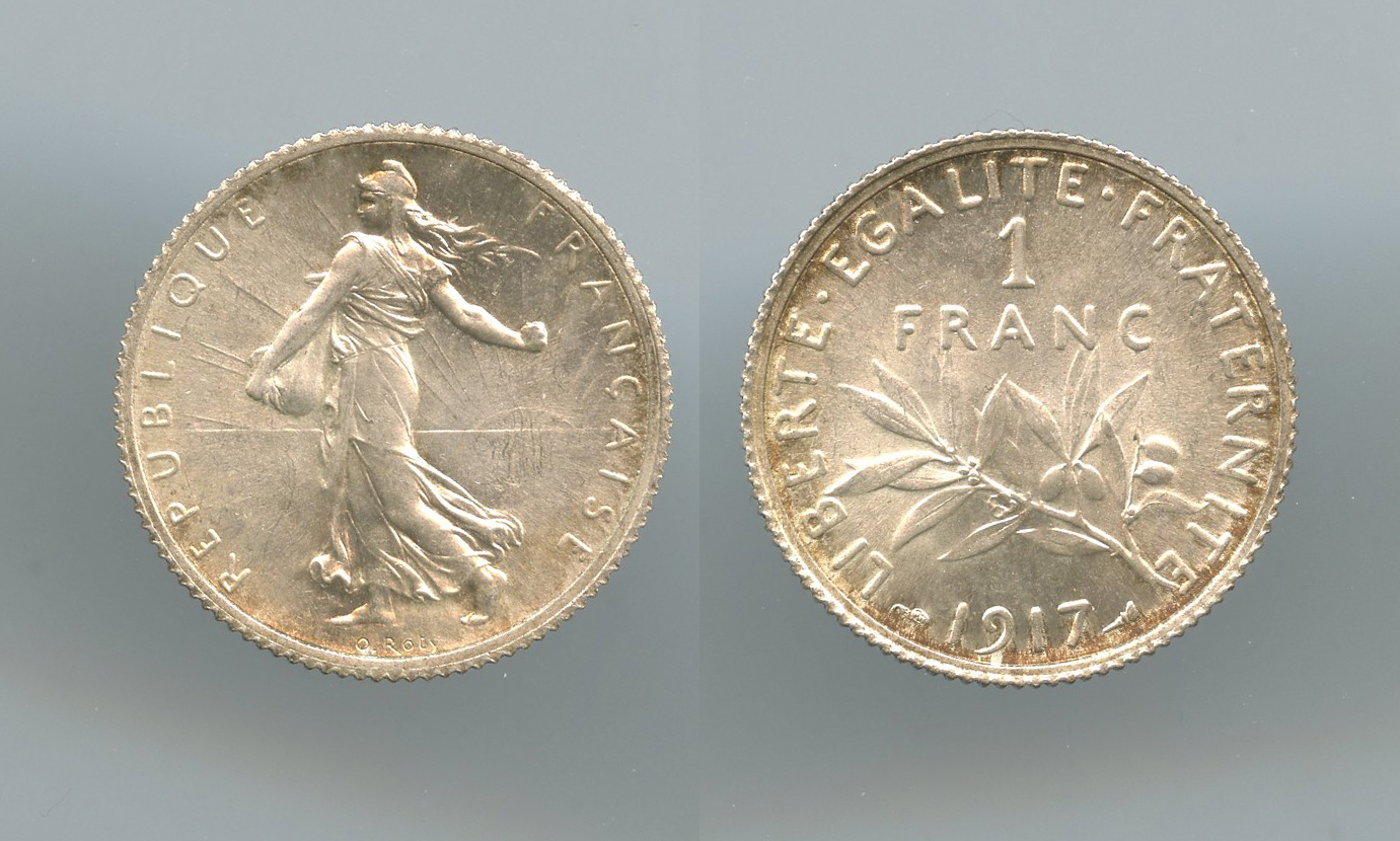 FRANCIA, Terza Repubblica (1870-1940) 1 Franc 1917