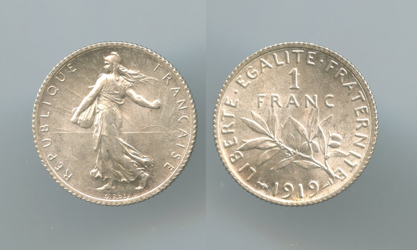 FRANCIA, Terza Repubblica (1870-1940) 1 Franc 1919