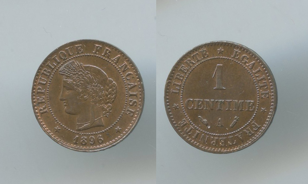 FRANCIA, Terza Repubblica (1870-1940) Centime 1896 A