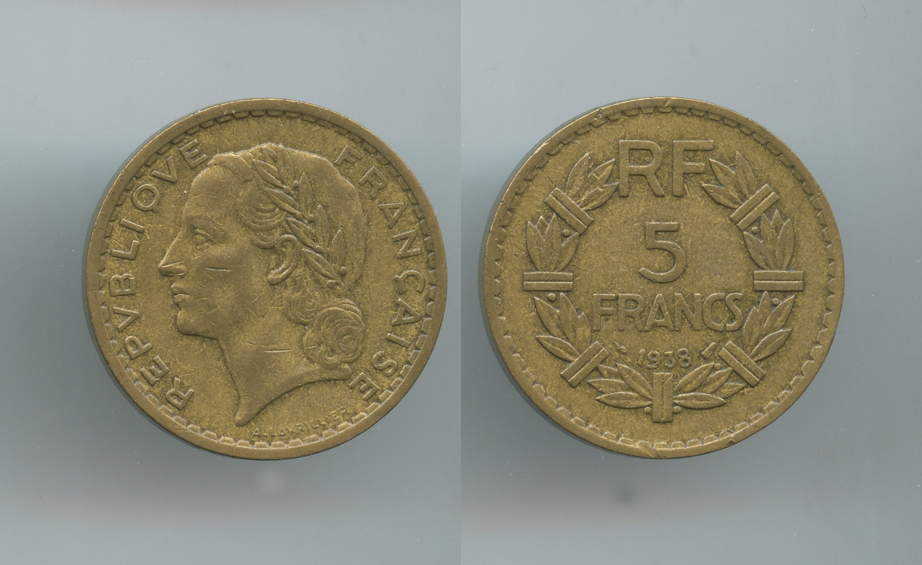 FRANCIA, Terza Repubblica (1870-1940) 5 Franc 1938