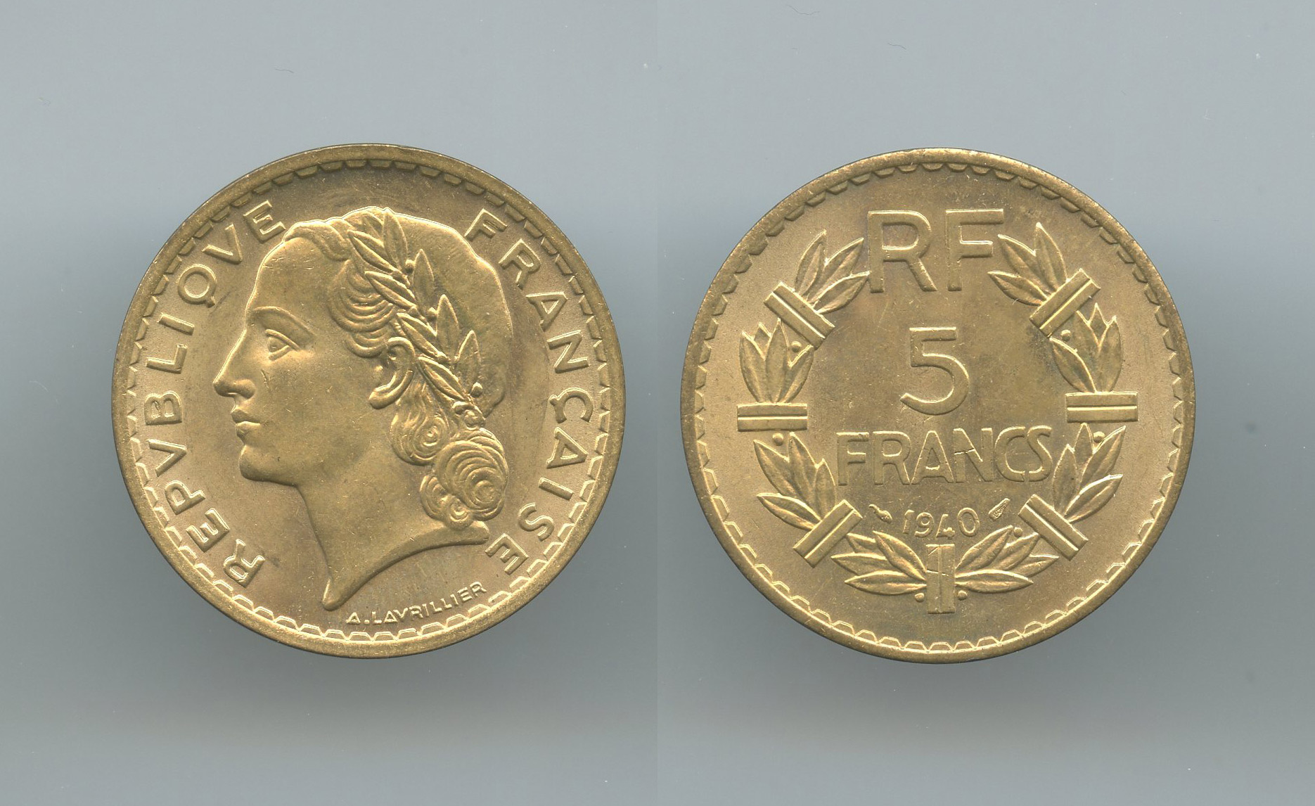 FRANCIA, Terza Repubblica (1870-1940) 5 Franc 1940