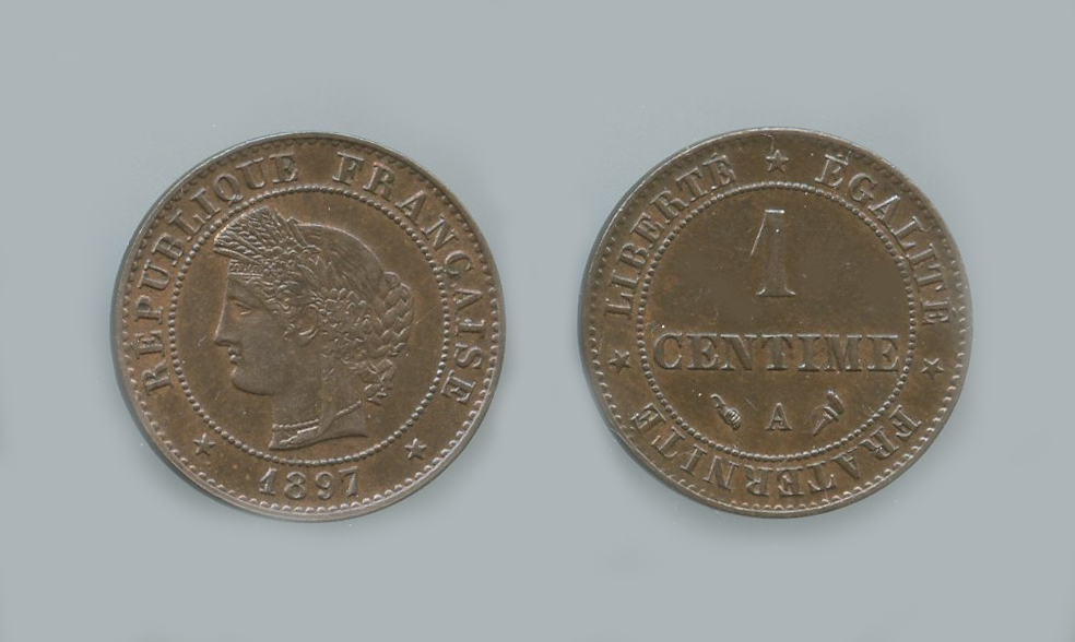 FRANCIA, Terza Repubblica (1870-1940) Centime 1897 A