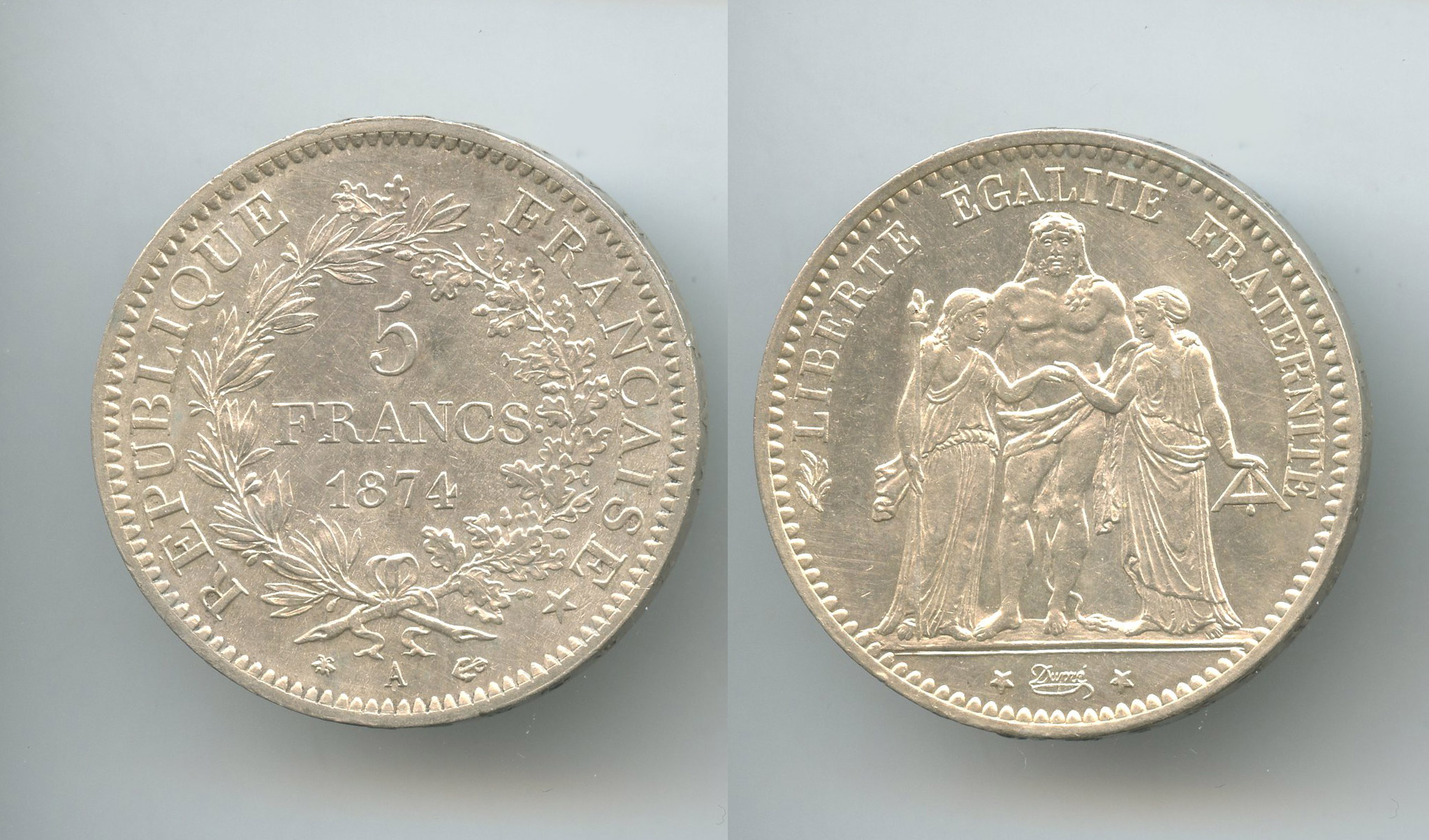 FRANCIA, Terza Repubblica (1870-1940) 5 Francs 1874 A