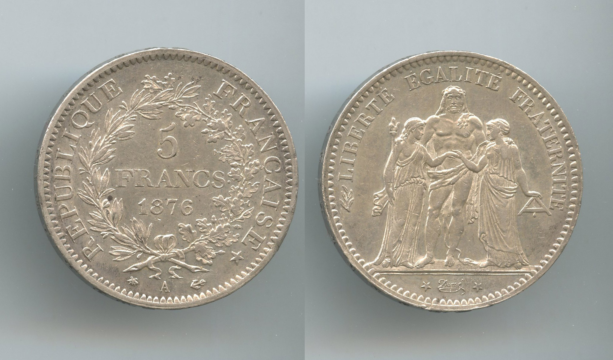 FRANCIA, Terza Repubblica (1870-1940) 5 Francs 1876 A