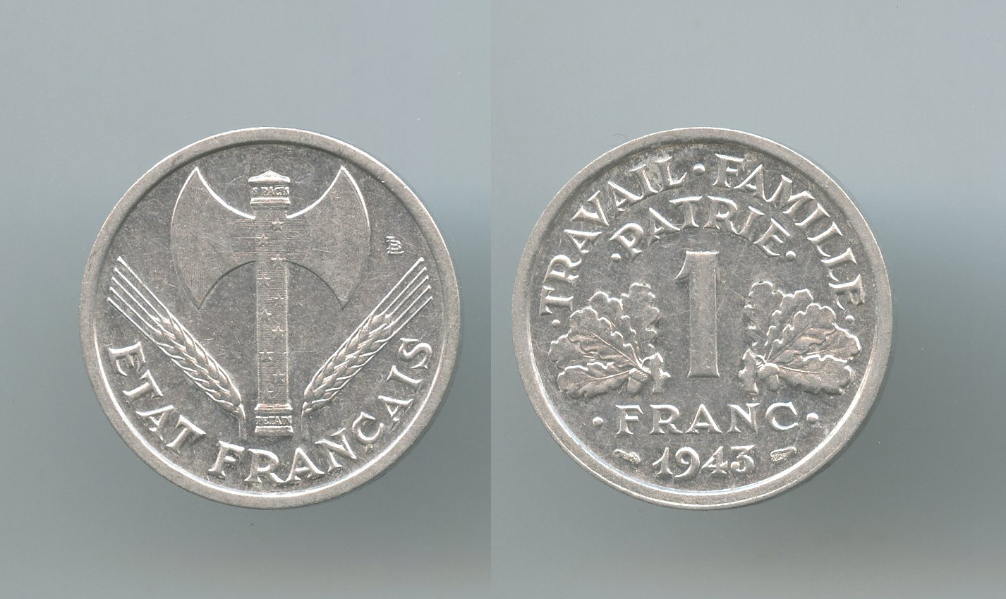 FRANCIA, Stato Francese (1940-1944) Franc 1943