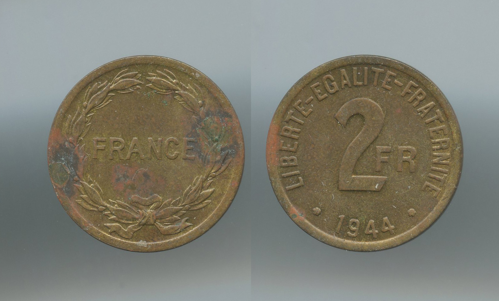 FRANCIA, Governo Provvisorio di De Gaulle (1944-1946) 2 Francs 1944