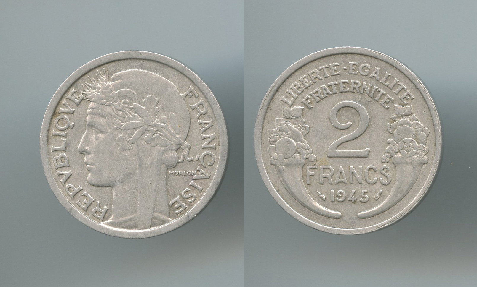 FRANCIA, Governo Provvisorio di De Gaulle (1944-1946) 2 Francs 1945