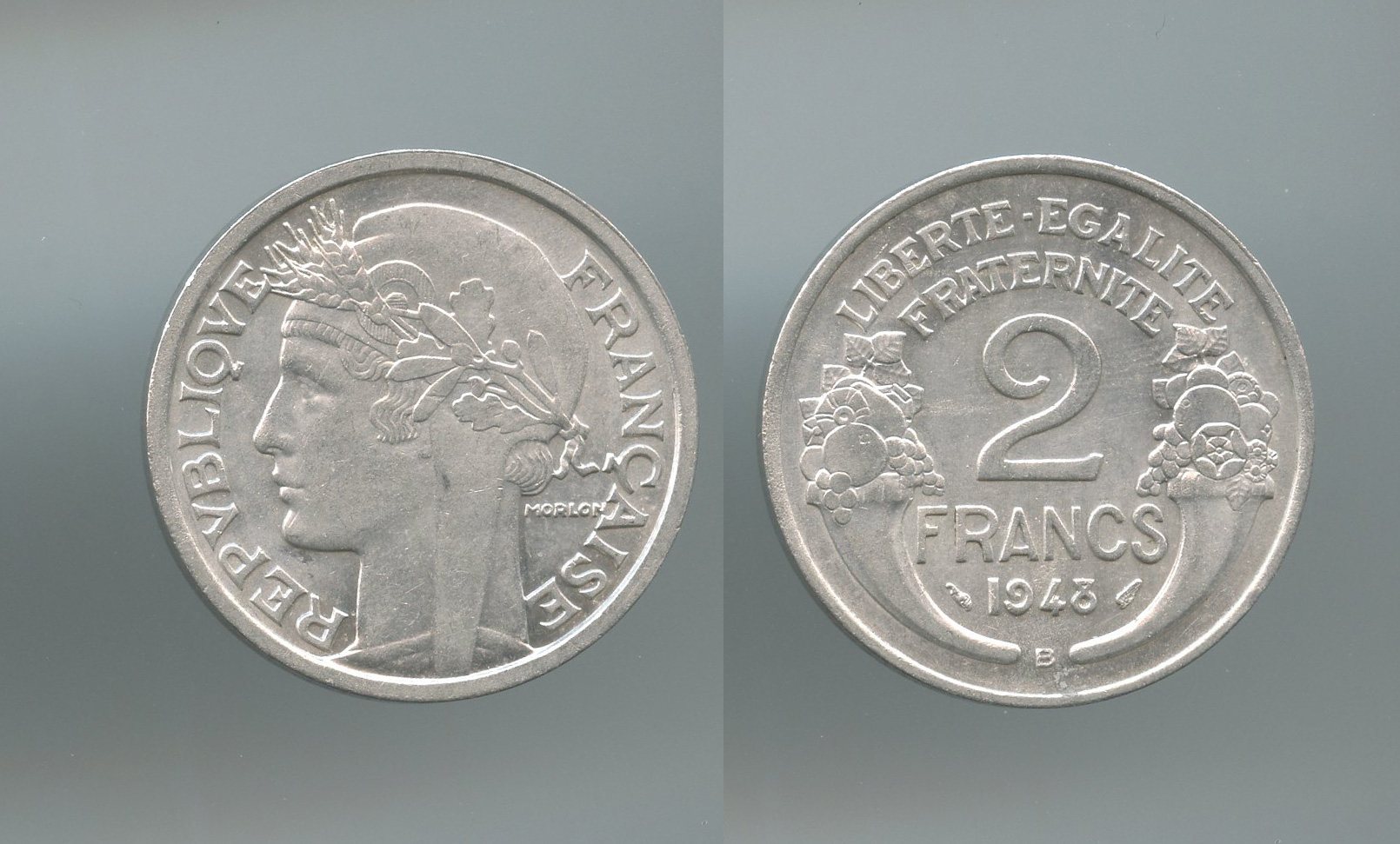 FRANCIA, 2 Francs 1948 B