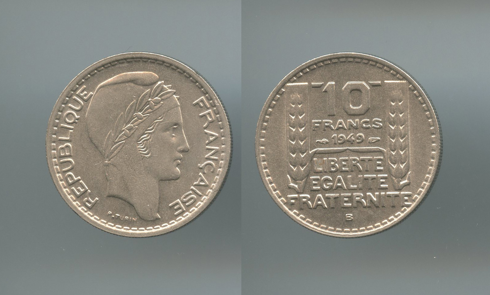 FRANCIA, 10 Francs 1949 B