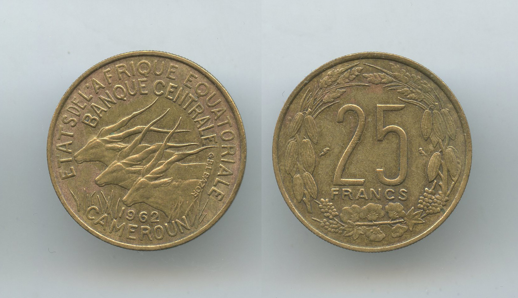 AFRICA EQUATORIALE FRANCESE, 25 Francs 1962