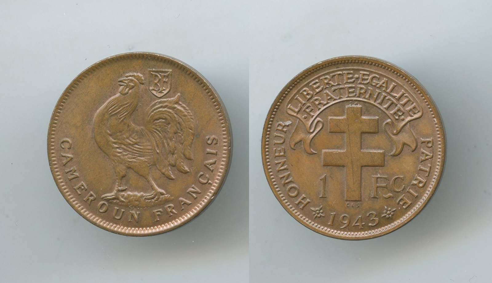 CAMERUN, 1 Franc 1943