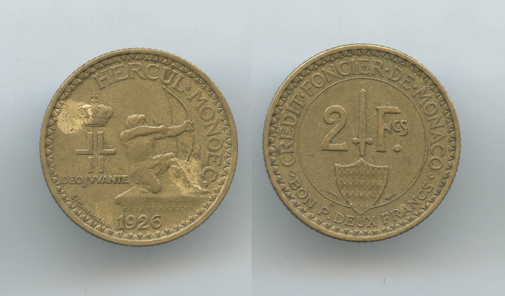 MONACO, Louis II (1922-1949) 2 Francs 1926