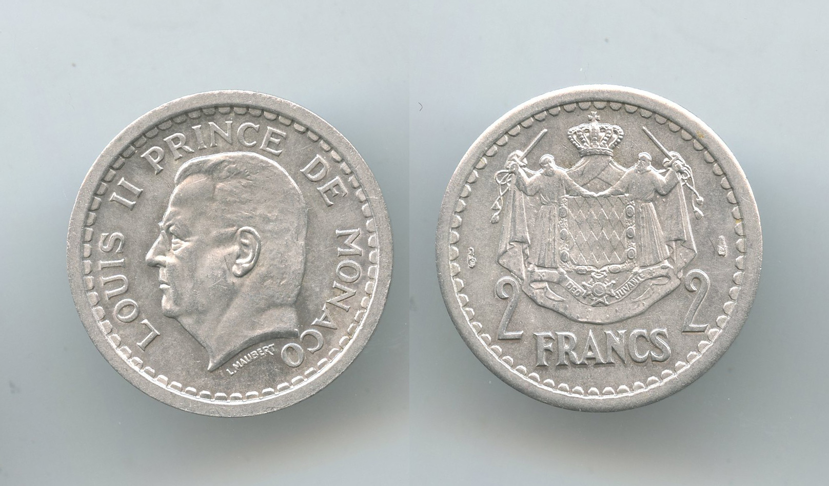 MONACO, Louis II (1922-1949) 2 Francs (1943)