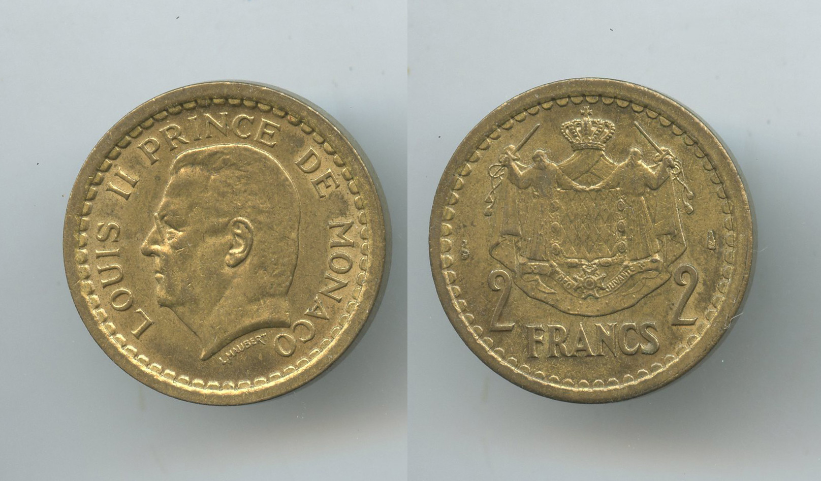 MONACO, Louis II (1922-1949) 2 Francs (1945)