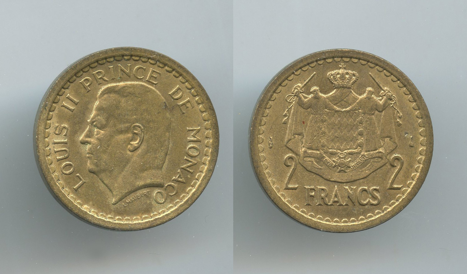 MONACO, Louis II (1922-1949) 2 Francs (1945)