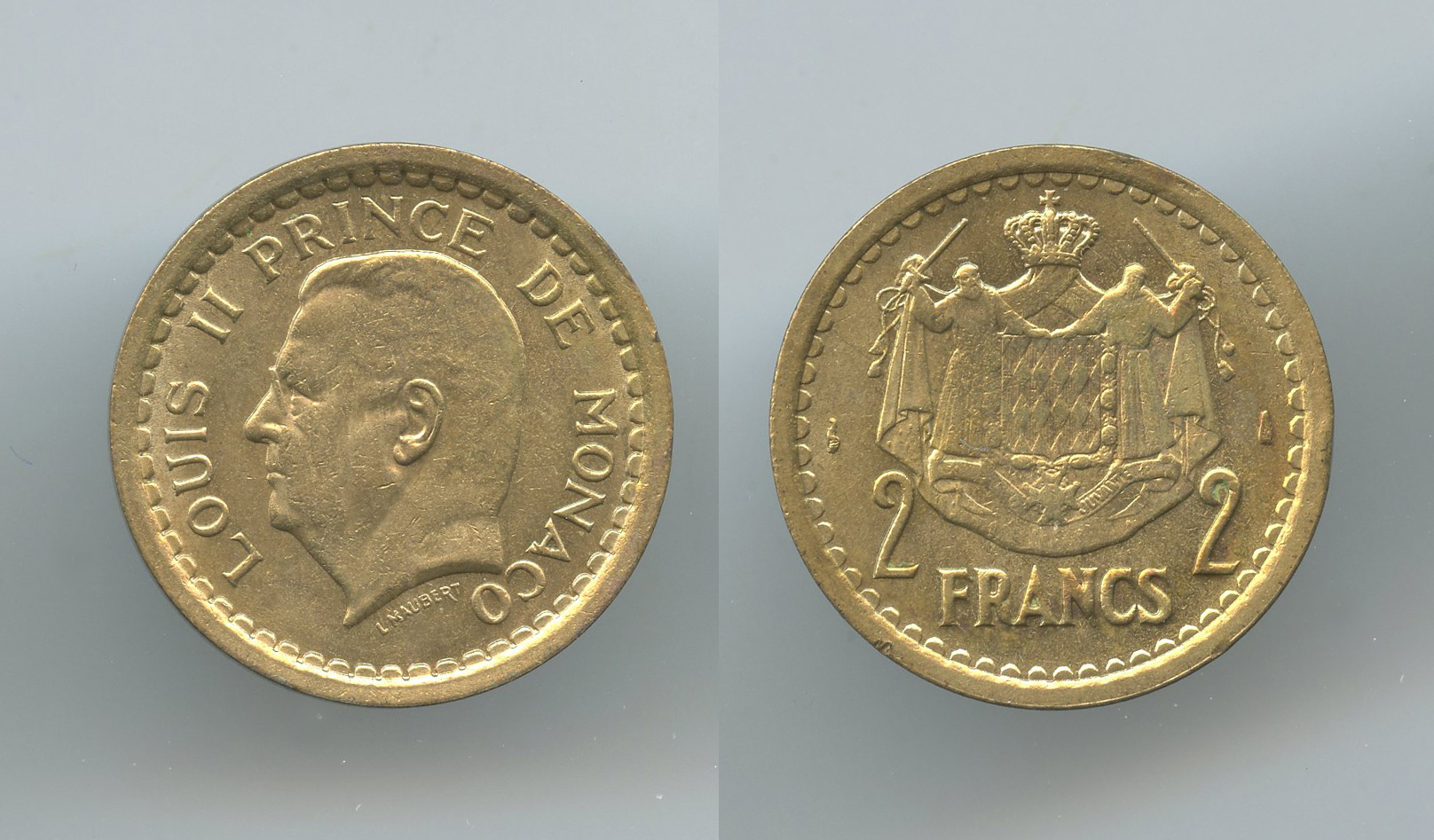 MONACO, Louis II (1922-1949) 2 Francs (1945)