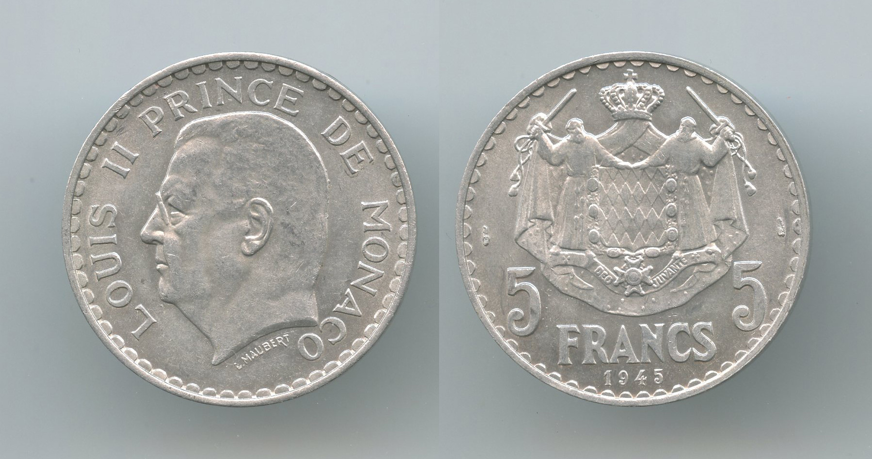 MONACO, Louis II (1922-1949) 5 Francs 1945