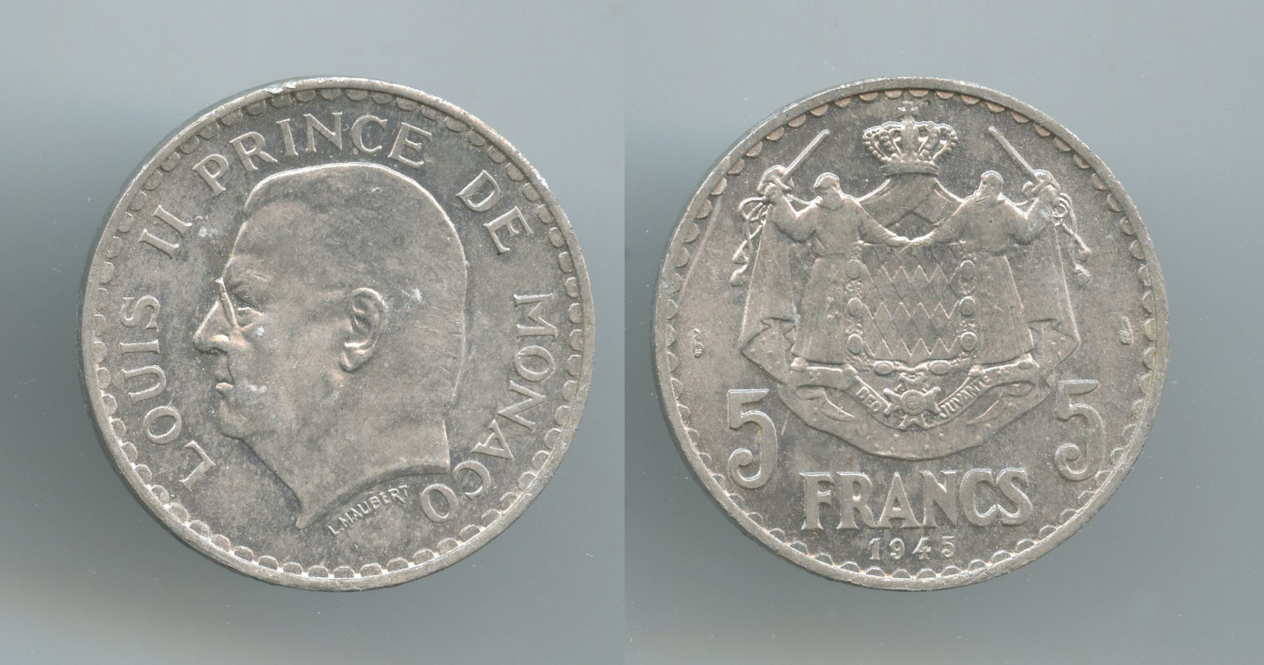 MONACO, Louis II (1922-1949) 5 Francs 1945