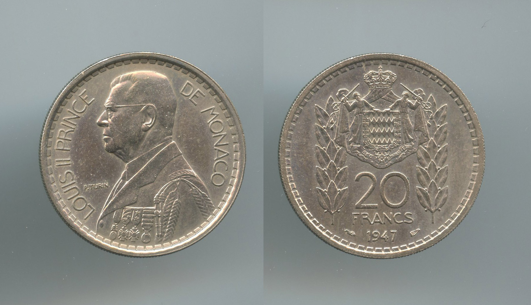 MONACO, Louis II (1922-1949) 20 Francs 1947