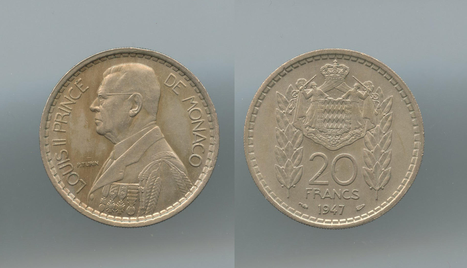 MONACO, Louis II (1922-1949) 20 Francs 1947