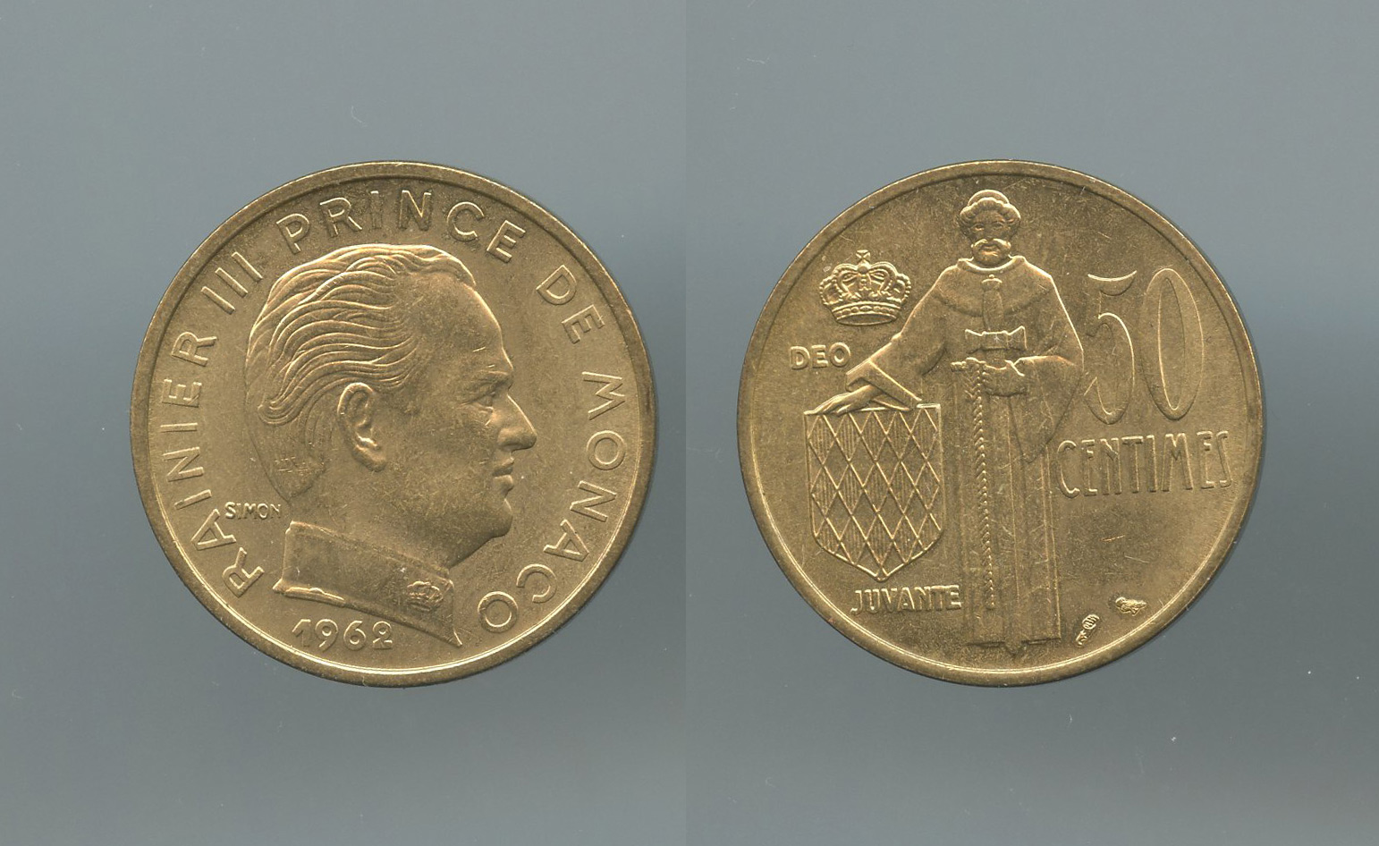 MONACO, Rainier III (1949-2005) 50 Centimes 1962