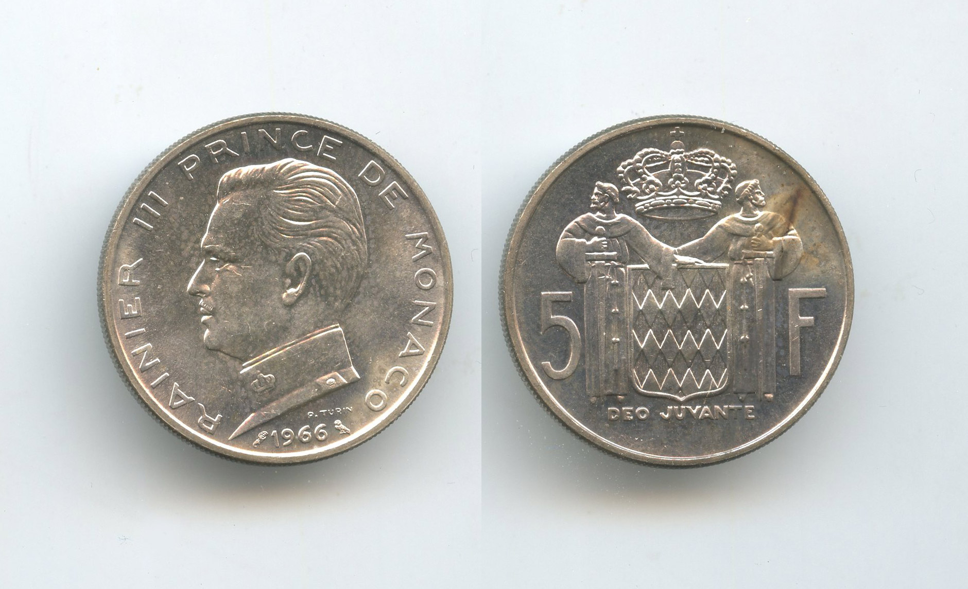 MONACO, Rainier III (1949-2005) 5 Francs 1966