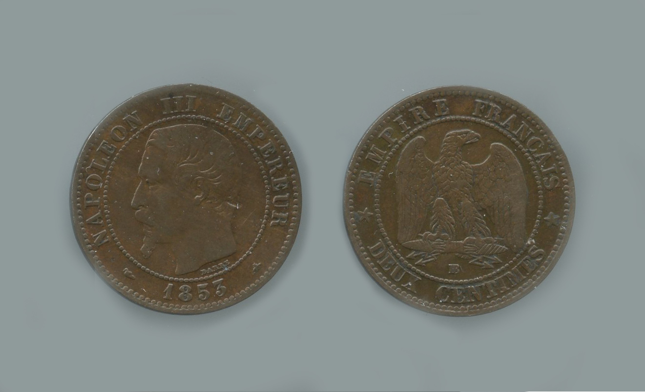 FRANCIA, Napoleone III (1852-1870) 2 Centimes 1853 BB