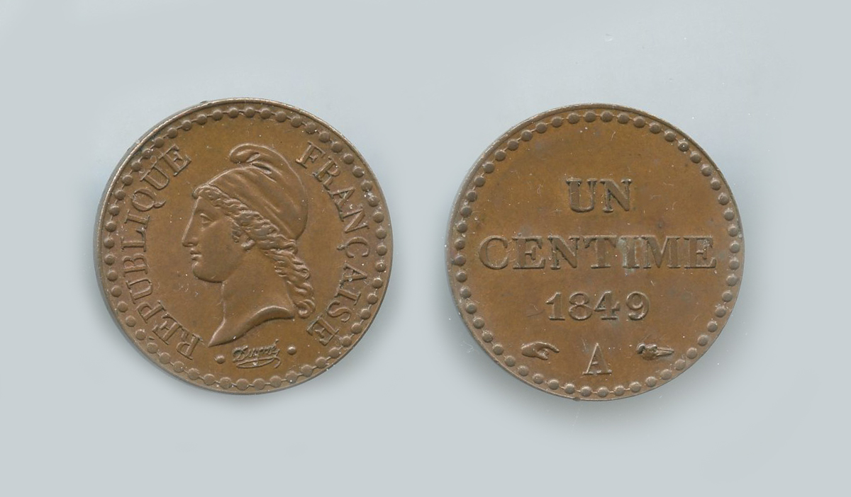 FRANCIA, Seconda Repubblica (1848-1852) Centime 1849 A