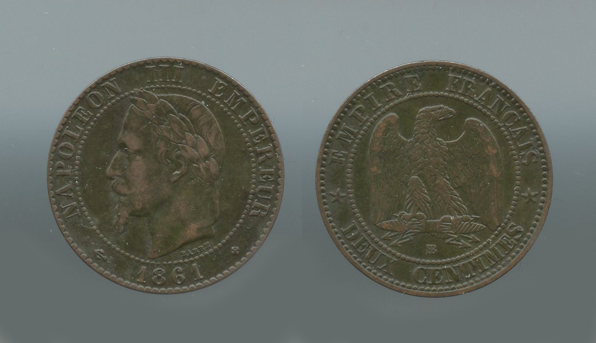 FRANCIA, Napoleone III (1852-1870) 2 Centimes 1861 BB