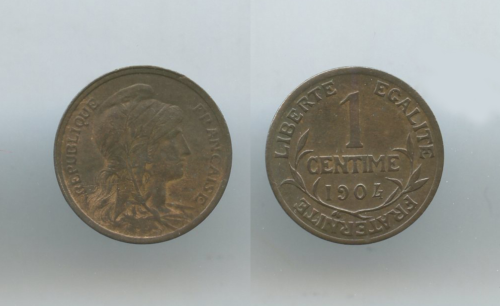 FRANCIA, Terza Repubblica (1870-1940) Centime 1904 A