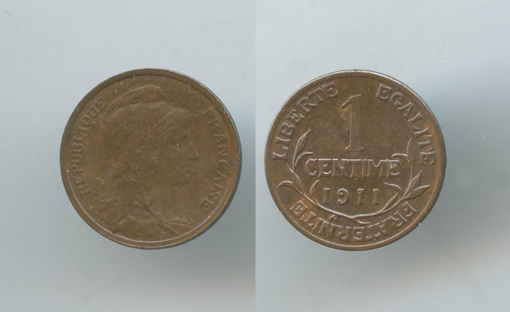 FRANCIA, Terza Repubblica (1870-1940) Centime 1911 A